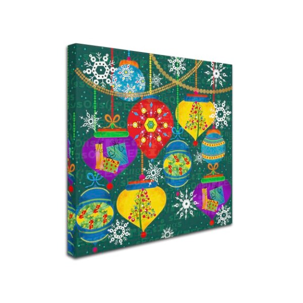 Lisa Powell Braun 'Xmas Balls' Canvas Art,24x24